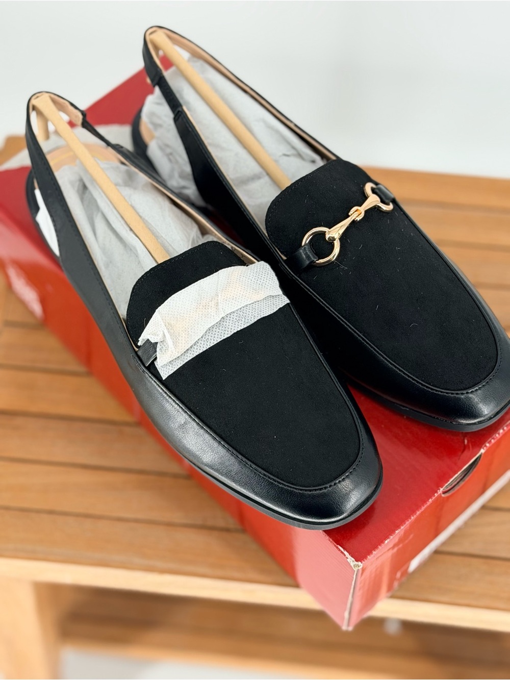 New Journee collection LAINEY Black Women's Slip-On Loafers SIZE 8.5M